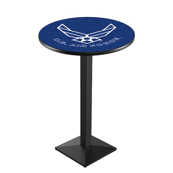42" Blk Wrinkle U.S. Air Force Pub Table